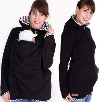 China Plus Size Autumn Winter Warm Baby Carrier Maternity Tops Coat Mommy Kangaroo Sweatshirt Pregnancy Clothes For Women for sale