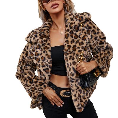 China New Design Sustainable 2022 Winter Women Loose Lapel Long Sleeve Coat Ladies Casual Plush Jacket Thick Jacket for sale