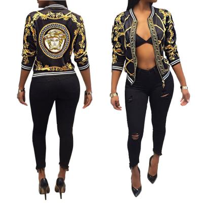 China Fashion Women's Fashion Design Long Sleeve Loose Wholesale Viable Clothing Zipper Up Baseball Jacket Women Fall Jackets for sale