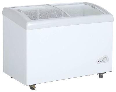 China SD-239Y Outdoor Curved Glass Door Chest Freezer for sale