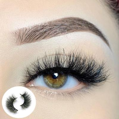 China Real Natural Soft Eyelash 3D Mink Eyelash 100% Mink Lashes Cruelty Full Strip PTO Free Fluffy Mink Lashes Wholesale With Boxes for sale