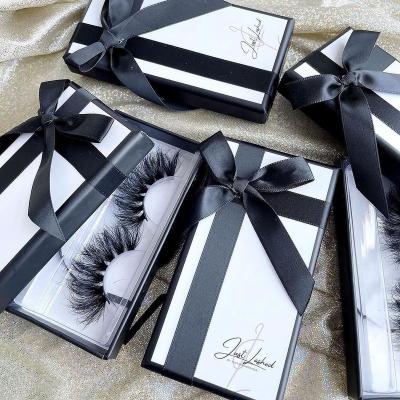 China 2022 Hot Sale 100% Real Natural Long Mink Eyelashes Fur And Highlights Private Label Mink Lashes Strip Mink Fur for sale