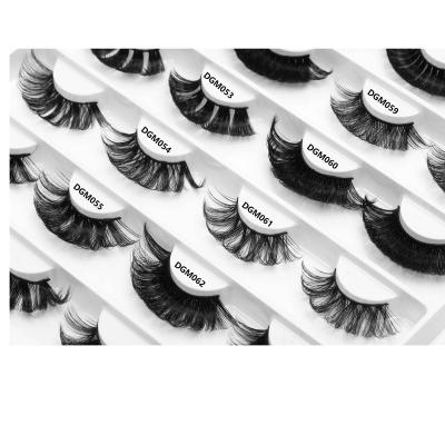 China Natural Soft Eyelash Wholesale 3D Strip Faux Mink Eye Lashes Vendors 25mm Faux Mink Lashes Vegan Mink Eyelashes Private Label Extension for sale