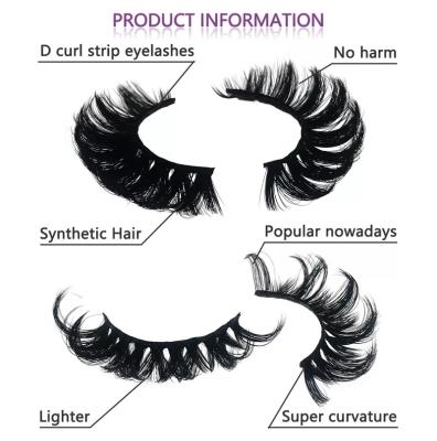 China Rnsanja Natural Soft Eyelash Winged Mink Eyelash Dramatic Lashes Wholesale 5D Long D Loop False Eyelashes Fluffy Soft False Eyelashes Tapered Lashes for sale