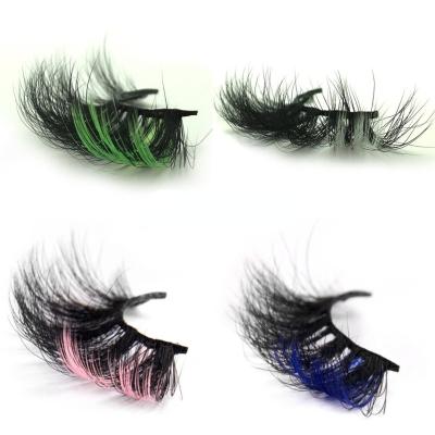 China Natural Soft Eyelash Private Label Colored Lashes 3D Colored Faux Mink Lashes 5D Fluffy Mink Lashes Dramatic Color Mink Lashes Wholesale for sale