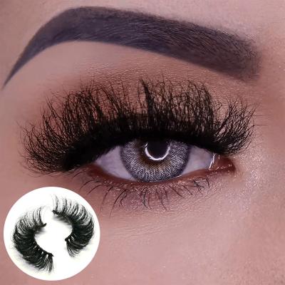 China Qingdao Natural Soft Wholesale Private Label Lashes Fluffy Faux Mink Eyelashes d Curl Russian Strip Lashes With Custom Packaging Box for sale