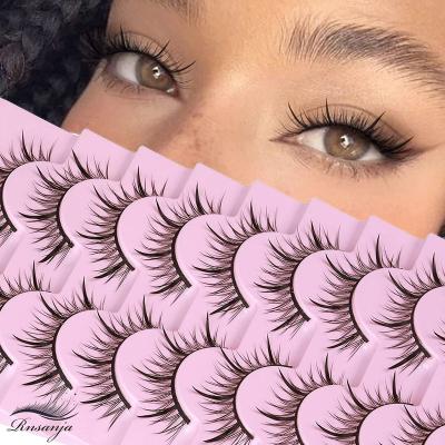 China 2022 New Trend Natural Sweet Tapered Manga Eyelashes 100% Different Handmade Natural Looking False Eyelash Extension Supplies for sale