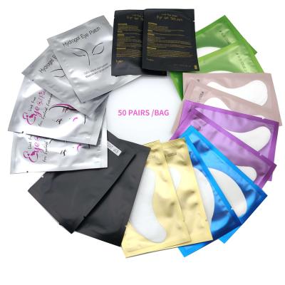 China Anti-wrinkle under eye pads patch set eyelash extensions pads hydrogel under eye gel pads natural pink purple green quantity 100 silver white for sale