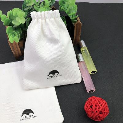 China Organic Suede Custom Cotton Drawstring Jewelry Bags With Logo for sale