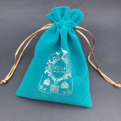 China Manufactural Disposable Drawstring Customized Velvet Bag For Jewelry for sale