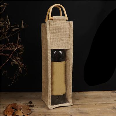 China Natural Handled Jute Gift Package Sack Shopping Bag for sale