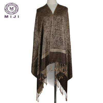 China Simple Hot Sale Wholesale Jacquard Paisley Pashminas Shawl Long Scarf for sale