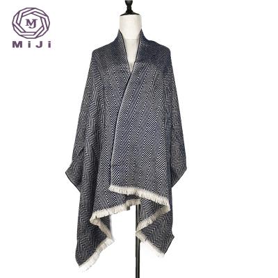 China Star pattern brushed jacquard winter pashmina brushed acrylic winter sarcf for women for sale