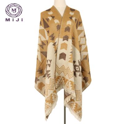 China Warm brushed winter jacquard fabric lady scarf lady pashmina scarf for sale