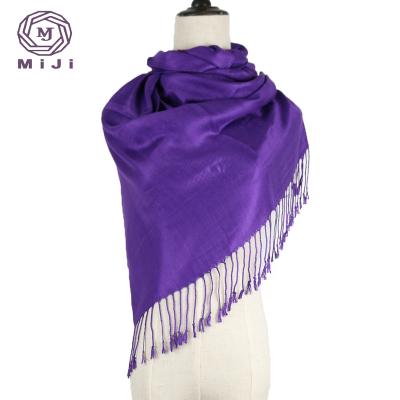 China Fashionable Muslim Twill Tassel Scarf Women Hijab for sale