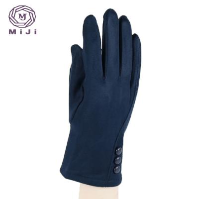 China Winter Single Touch Screen Women Leather Motor Gloves for sale