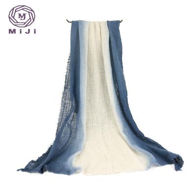 China Single Wrap Hijab Plain Voile Cotton Organic Cotton Scarves for sale