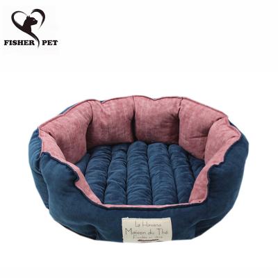 China High Quality Comfortable Oval Pet Bed Dismountable Luxury Travel Cuddle Bed For Dog Soft Plush Cat Bed Pet Supplies for sale