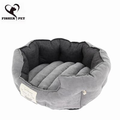 China Wholesale Oval Pet Bed Round Household Travel Kennel Cat House Calming Removable Luxury Dog Bed Pillow for sale