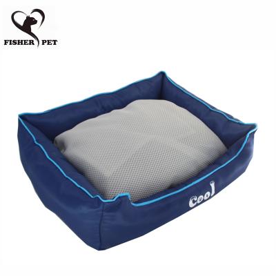 China Travel Pet Cooling Bed For Dogs House Dog Beds For Large Dogs Pampers Products Cool Breathable Mat Cat Sofa Supplies for sale