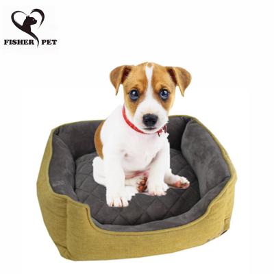 China Soft Non-slip Bottom Heating Cat Nest House Warm Sofa Pet Beds For Cats Petshop Hot Dog Bed Cushion Fishbone Puppy for sale