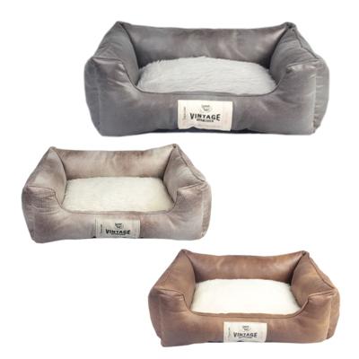 China Viable Luxury Faux Suede Dog Bed Sofa RTS PET581 Pet Nest Sofa Home Sleep Mat Soft Washable Cushion for sale