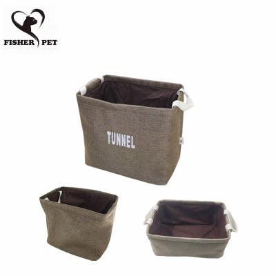 China Travel OEM Pet Toy Basket Cat Dog Print Storage Baskets For Clothes Pets Accessories 2021 for sale