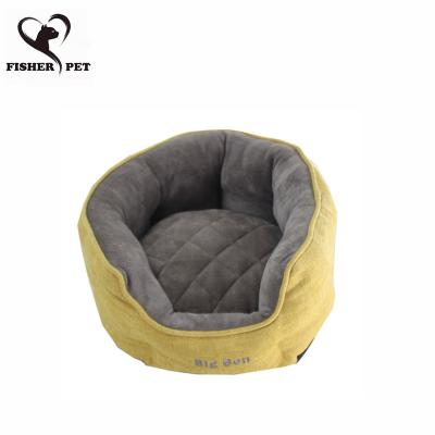 China Hot Selling Top Heating Cat Dog Beds Bolster Cat Nest Mat Flannel Round Cushion Pet Bed Kennel Kennel for sale