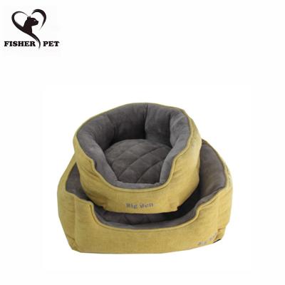 China Extra Soft Flannel Dog Heating Pet Bed Washable Soothing Cat Bed Herringbone Nest Cushion Kennel Mats for sale