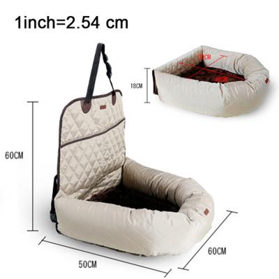 China Waterproof 2 in 1 Dog Carrier Folding Car Seat Padded Carry House Puppy Bag Car Safe Travel Accessories Waterproof Dog Seat Bag Basket for sale