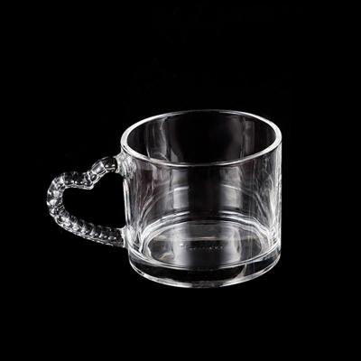 China Hot Selling High Quality Wine Juice Glass Cup Mug Country Household Drinkware Water Coffee Tumbler With Handle for sale