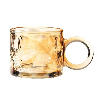 China Wholesale High Quality Lightweight Luxury Wine Juice Glass Cup Mug Country Style Glassware Water Coffee Tumbler With Handle for sale