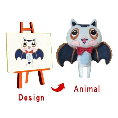 China 2022 New Design Cute Animal Colorful Bat Custom Doll Plush Toys Custom Stuffed Animal Toys Plush Toys for sale