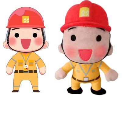 China Best Popular Selling Custom Plush Toy Doll Firefighter Custom Design Custom Plush Doll for sale