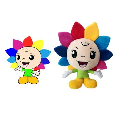 China 2022 Cute animal hot sale soft chromatic flower doll custom plush plants toys custom plush plants toy for sale