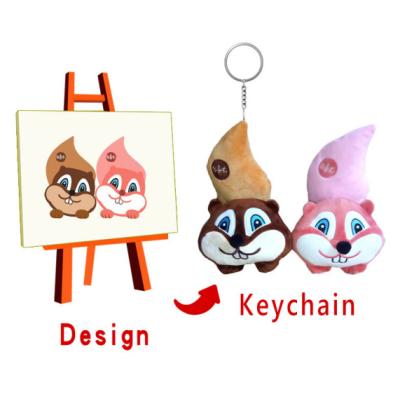 China High Quality Custom Doll Accessories Mini Stuffed Plush Keychain Key Chain Cute Daily Life Animals Stuffed Toys Animal for sale