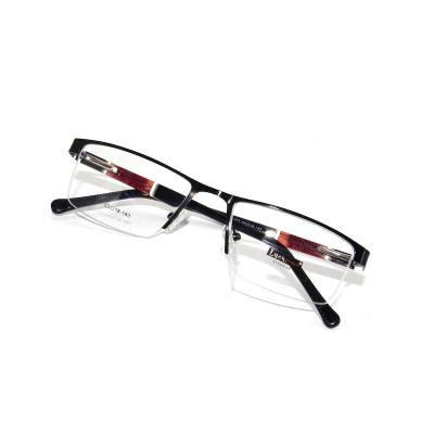 China For LuckTime Classic 2022 Man Style Fashion Glass Frame Metal Half Frame Reading Glasses for sale