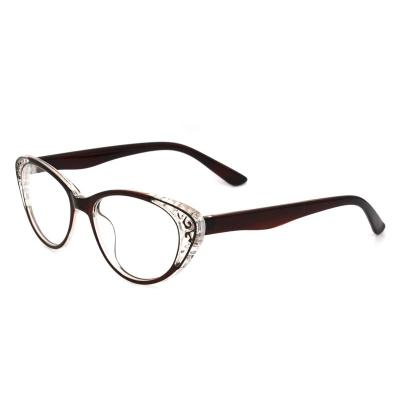 China For LuckTime Fashion Glass Reading Glasses Frames Women Glass Frames PC Optical Frames for sale