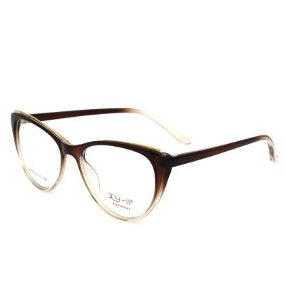 China LuckTime Fashion Lady Cat Eye Glass Women PC Eyeglass Frame Optical Reading Glass for sale