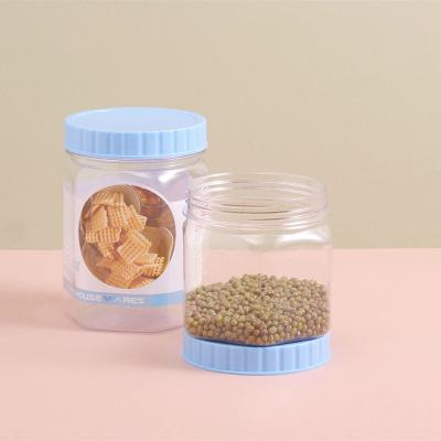 China Low Freshness Storage Plastic Hexagonal Cansiter for sale