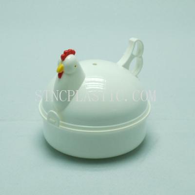 China PLASTIC CHICKEN SHAPE MICROWAVE EGGS STEAMER viable for sale