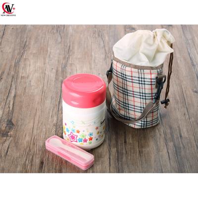 China Freshness Preservation 660ml 2 Layer Plastic Portable Lunch Box With Bag Food Container With Utensils for sale