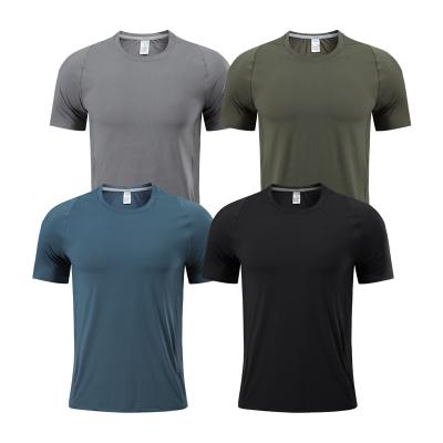 China Wholesale High Quality Breathable Men, Empty T-shirt Sleeve Gym Yoga Wear Printing Custom Simple T-shirts Logo Printed Black T-shirt for sale