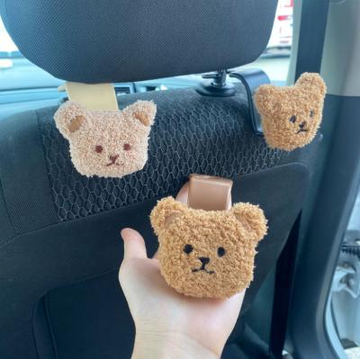 China Easy Install Multifunctional Creative Cute Cartoon Car Back Seat Teddy Bear Hook Car Back Seat Hook for sale