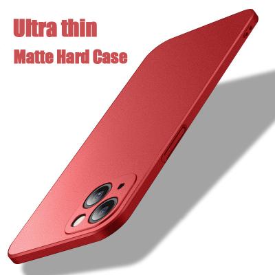 China Back Cover Shockproof Slim Hard Case For iPhone 14 13 12 Pro Matte Solid Color Case Max Luxury Silicone Shockproof Matte Phone Case for sale