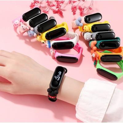 China Cheapest Touch Screen Waterproof M3 Wristband Led Watch Cartoon Cute Doll Animal Head Digital Children Watch M3 for sale