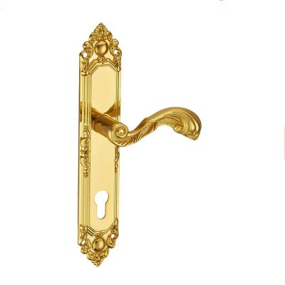 China Factory price traditional and durable gold color door handle zinc alloy door handle stainless steel door handle with good quality for sale