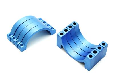 China Custom CNC Aluminum 5mm Tube Clamp Anodized Blue / Red / Silver / Gold for sale