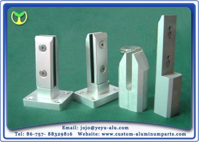 China Machining Anodized Aluminum Glass Bracket With Brushing , Durable Aluminum Cnc Service for sale