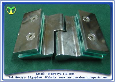 China Gloss Silver Aluminium Door Profiles CNC Milling Machined Hinge for sale